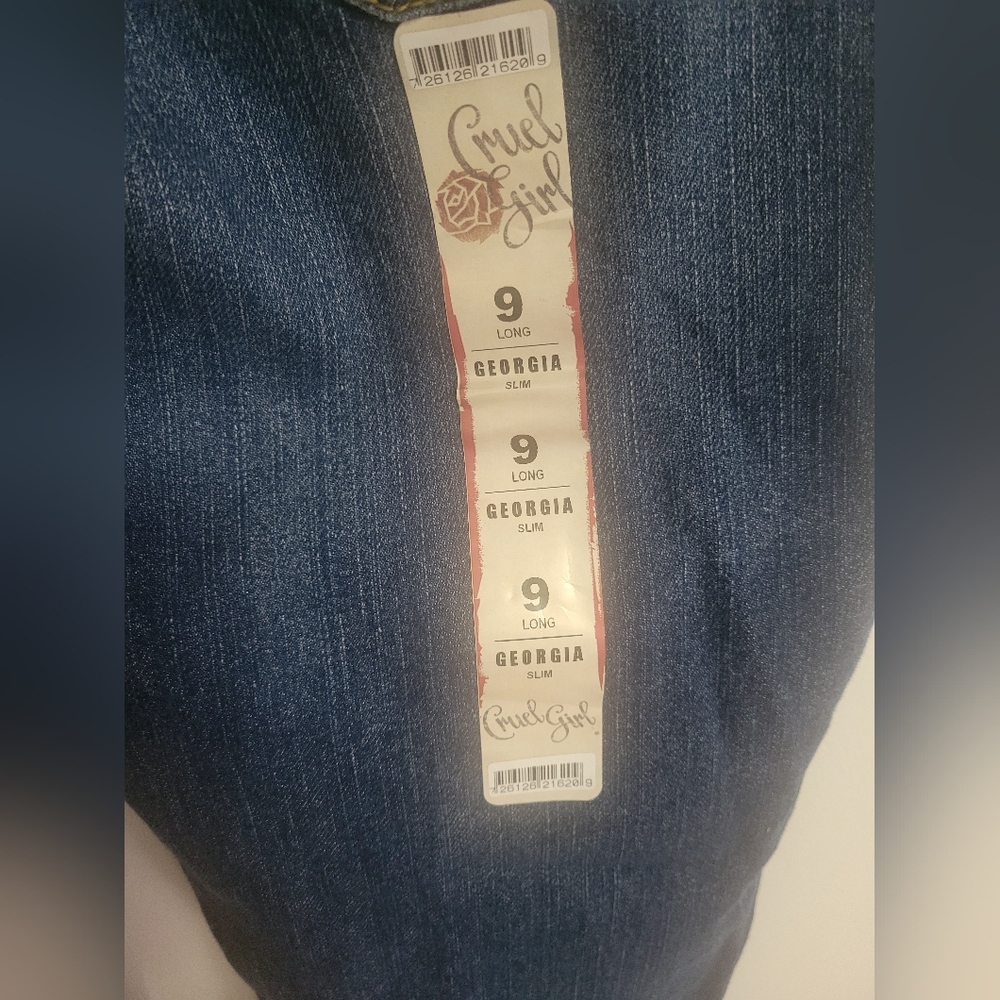 NWT-Women's Cruel Girl Slim Blue Jeans Sz 9 Long - Picture 3 of 5
